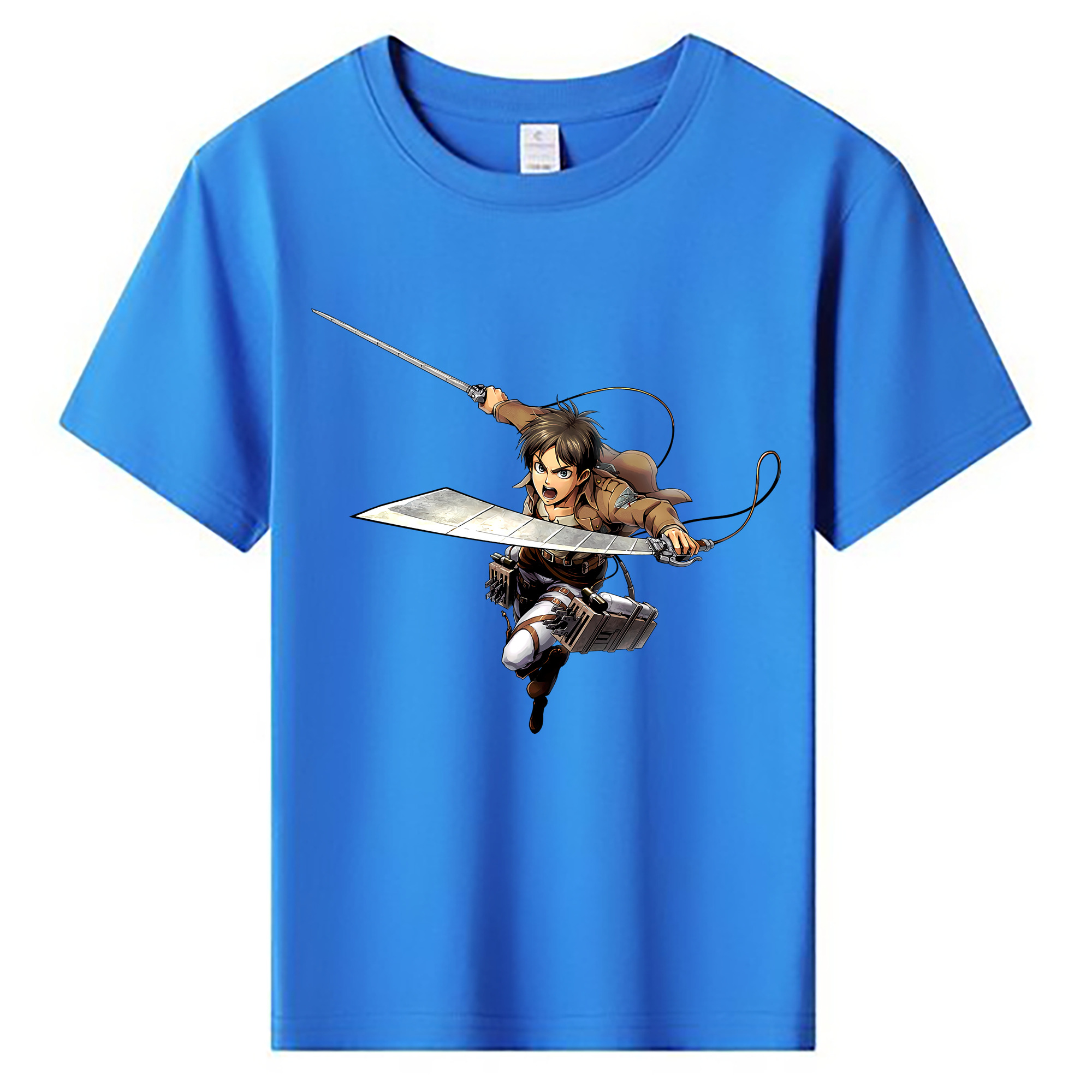 （画像用） 進撃の巨人 エレン･イェーガー Attack on Titan Eren Jäger 綿100％キッズTシャツ（フロントプリント）